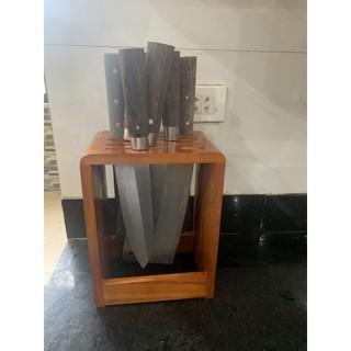 Hộp Đựng Dao Gỗ Đa Năng. Kệ Cài Dao Kéo Di Động Gọn Nhẹ Hộp Dắt Dao Bằng Gỗ tự nhiên