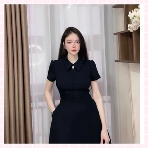 Váy Cổ Sơ Mi Cộc Tay