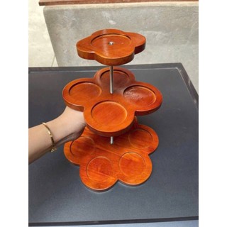 Tháp Gỗ 3 Tầng Gỗ Tự Nhiên Trưng Bày Bia, Nước Ngọt – Kệ Đồ Cúng Bàn Thờ Tiện Lợi Ngày Rằm, Lễ Tết
