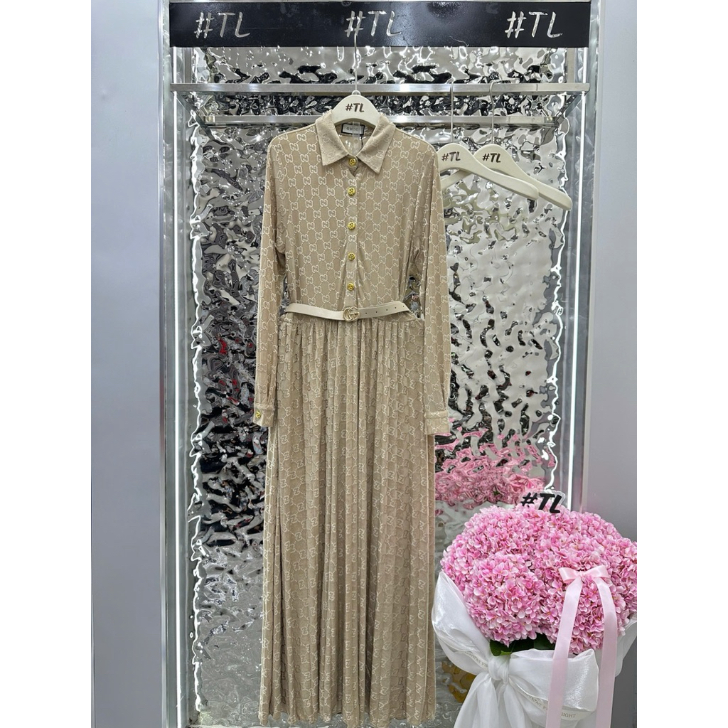 Đầm G.C cổ đức kèm belt Thảo Hàn