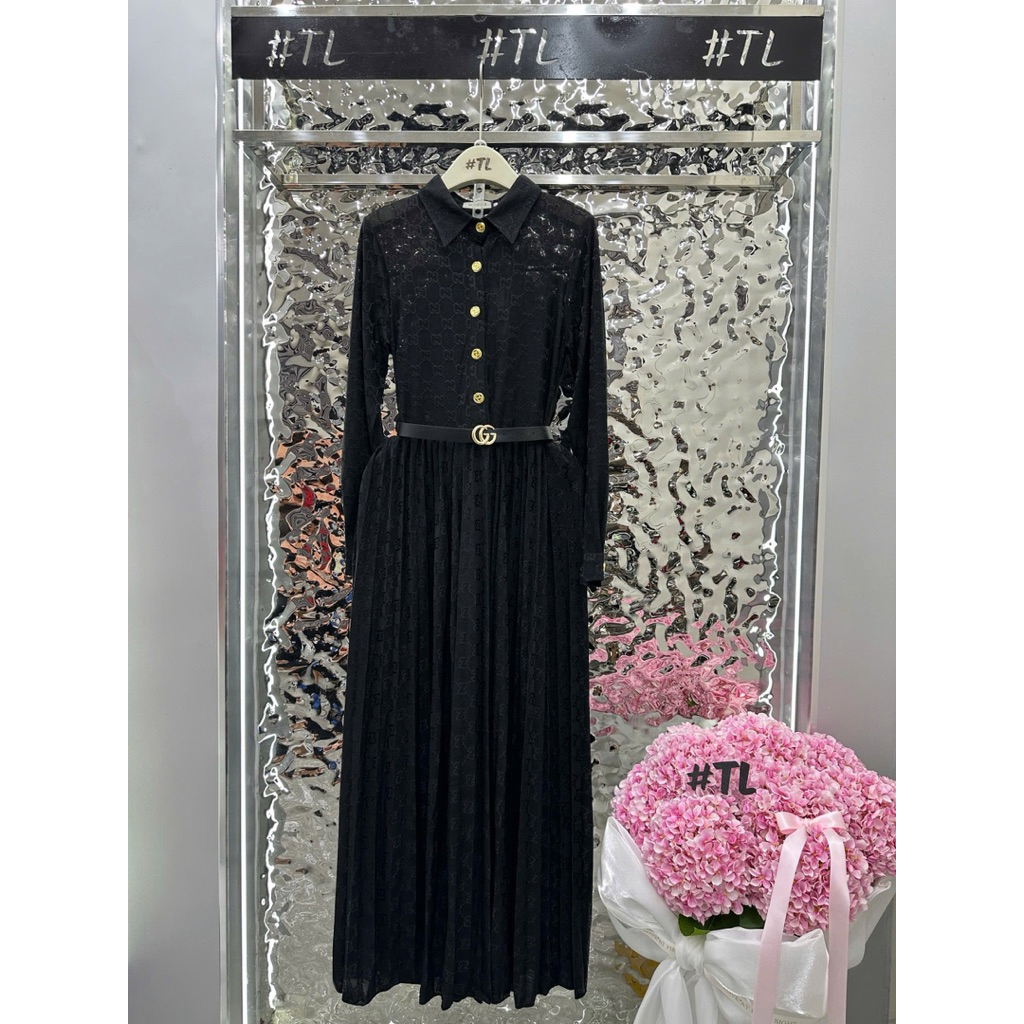 Đầm G.C cổ đức kèm belt Thảo Hàn
