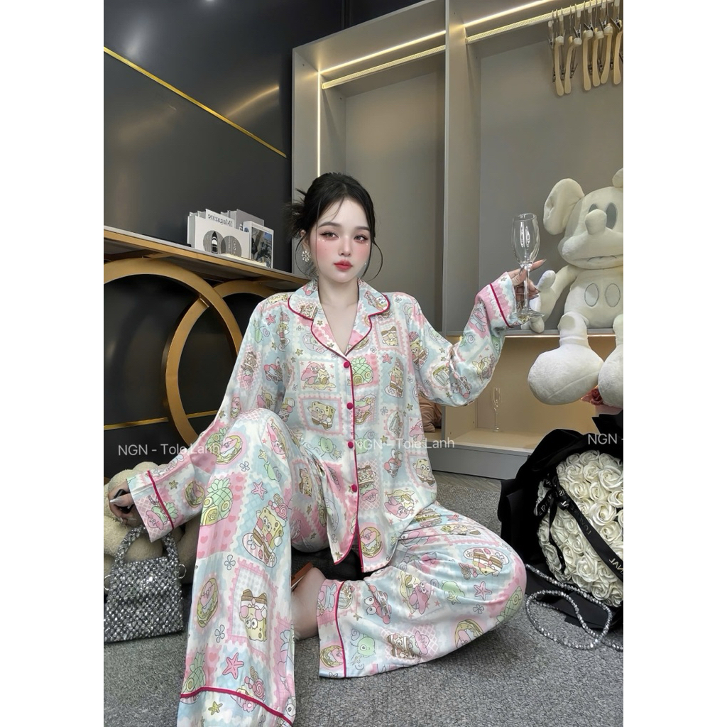 Tole Pyjama Truyền Thống Cúc Bọc Viền Lé Xịn Xò