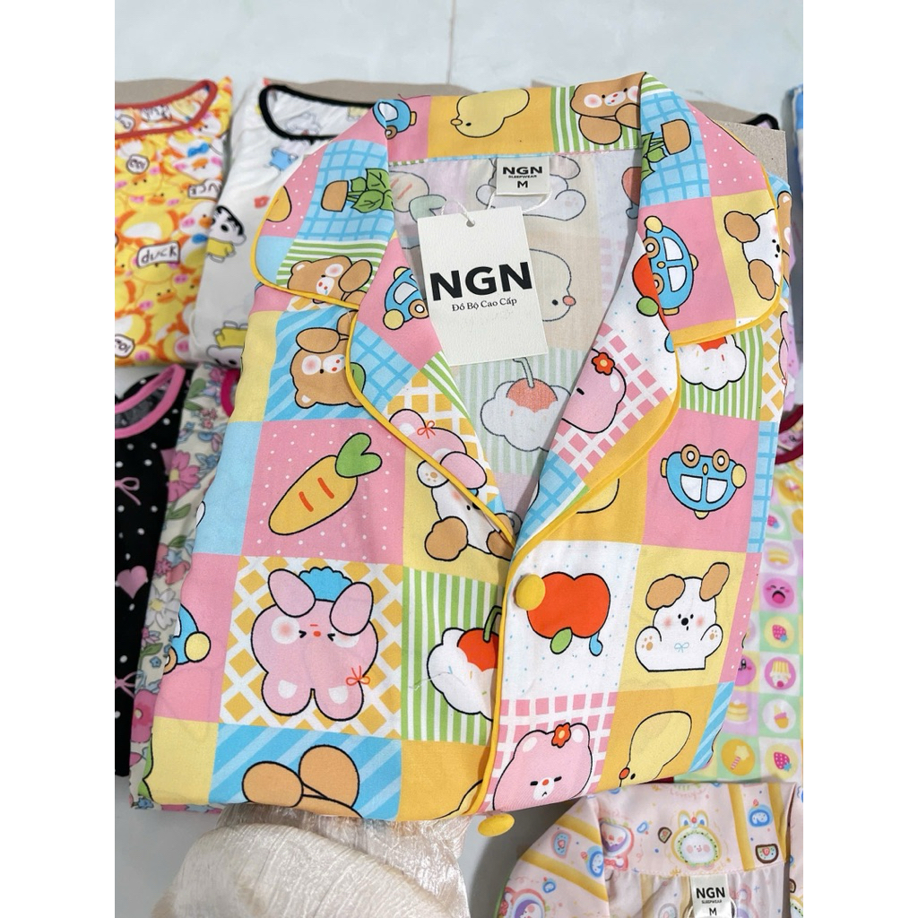 Tole Pyjama Truyền Thống Cúc Bọc Viền Lé Xịn Xò