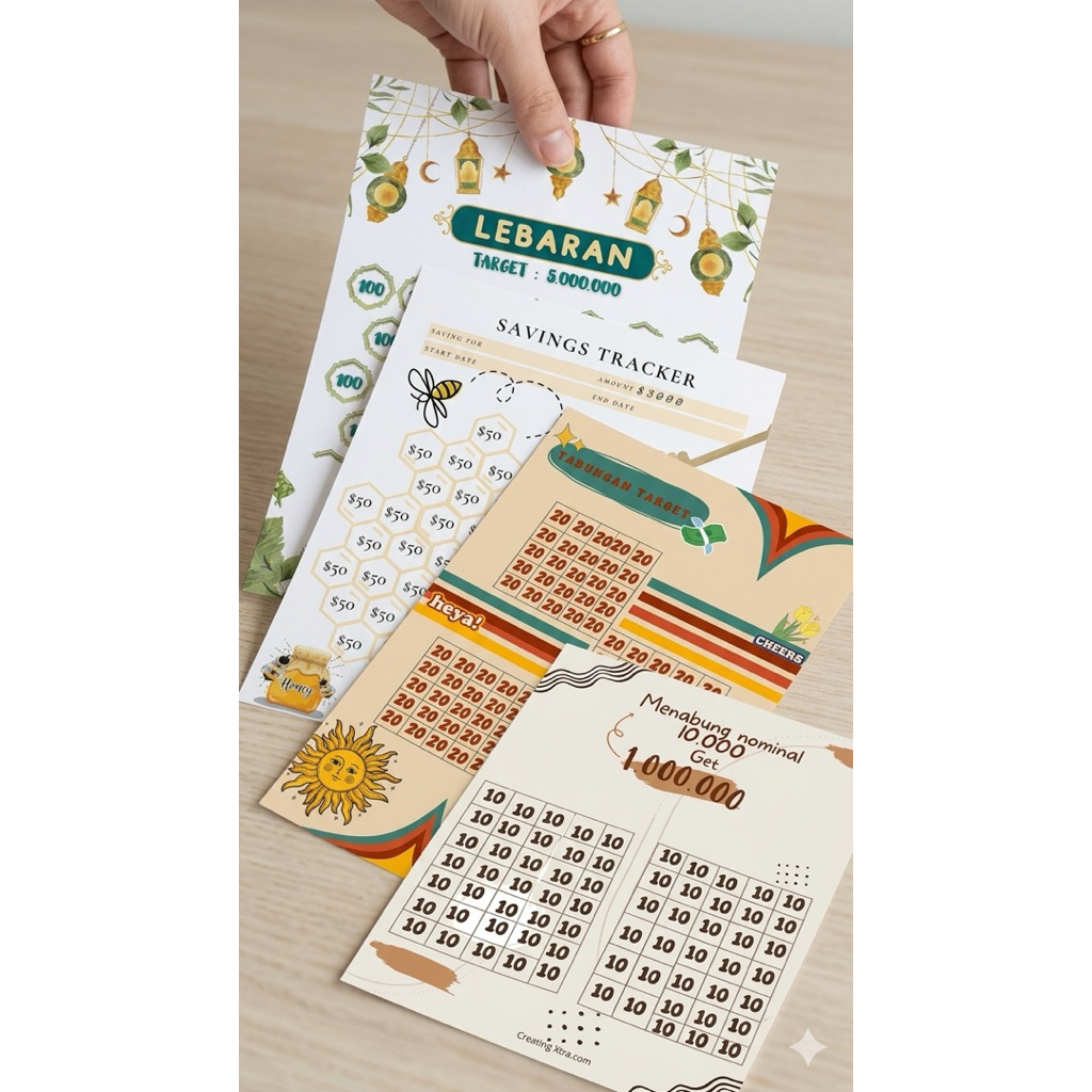 Combo 3 thẻ tiết kiệm : 365 Ngày + 52 tuần + luỹ kế 1-100