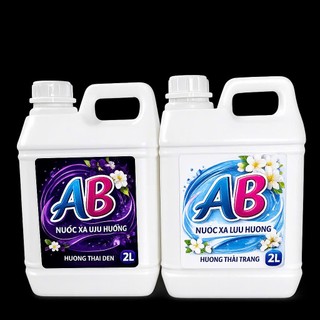 Combo 2 Can Nước Xả Vải AB 2L Mềm Vải Giữ Hương Thơm Suốt Ngày Dài Phù Hợp Giặt Tay Giặt Máy