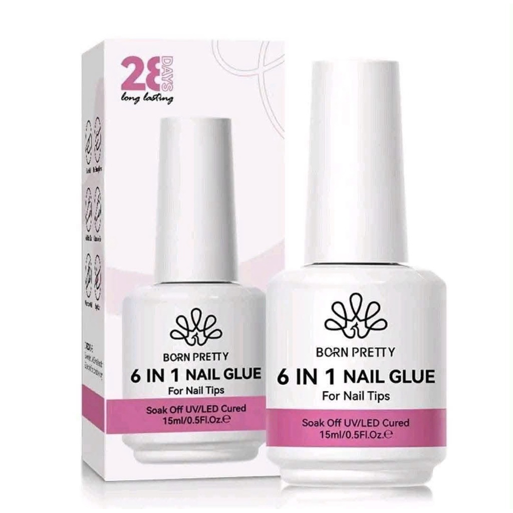glue gel cứng móng tạo cầu Cao cấp 6 in 1