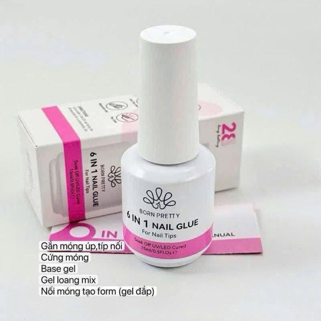 glue gel cứng móng tạo cầu Cao cấp 6 in 1