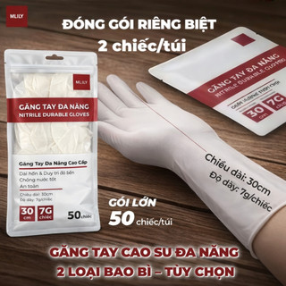 Găng Tay Cao Su nitrile Không Bột Trong Suốt – Găng Tay Làm Bếp, Chế Biến Thực Phẩm, Spa, Vệ Sinh