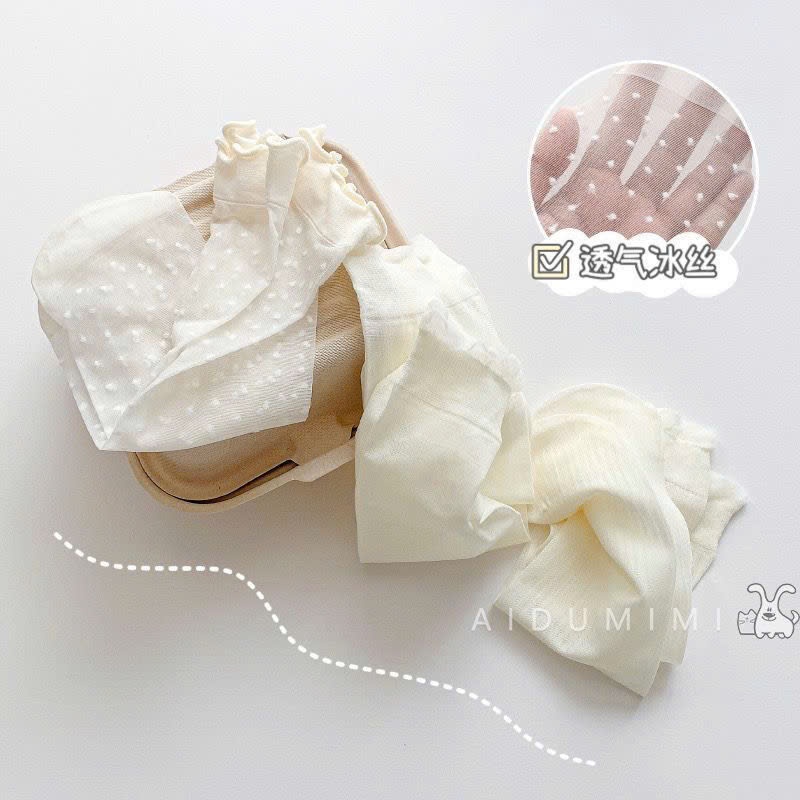 Set 10 đôi tất nữ cổ cao ren mềm mùa hè mềm mại chống nắng  kiểu dáng tiểu thư lolita