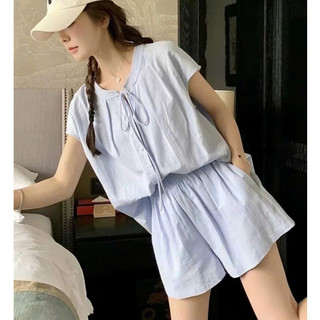 Sét Sơ Mi Tay Dơi Kèm Quần Sooc Mặc Hè Siêu Xinh