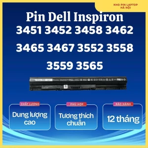 Pin Dell M5Y1K Vostro Inspiron 3451 3452 3458 3462 3465 3467 3552 3558 3559 3565 BH 12 Tháng