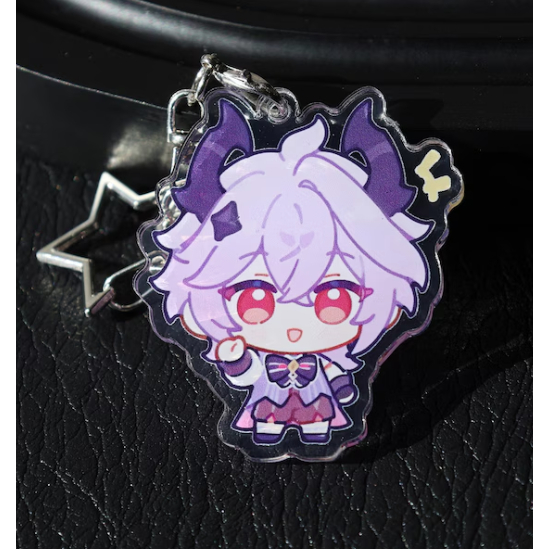 Genshin Impact Durin Acrylic Keychain – Chibi Anime Charm with Star Ring