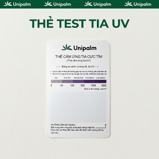 Thẻ kiểm tra tia UVA, UVB, thẻ kiểm tra cường độ tia cực tím Unipalm