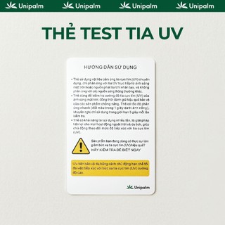 Thẻ kiểm tra tia UVA, UVB, thẻ kiểm tra cường độ tia cực tím Unipalm