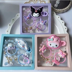 Set Kẹp Tóc Cho Bé 5 Món – Kẹp Tóc + Dây Buộc Tóc + Vòng Tay Họa Tiết Hoạt Hình Đáng Yêu