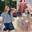 Set áo babydoll cổ sen thêu hoa cổ xinh hàng QC 21163 A097