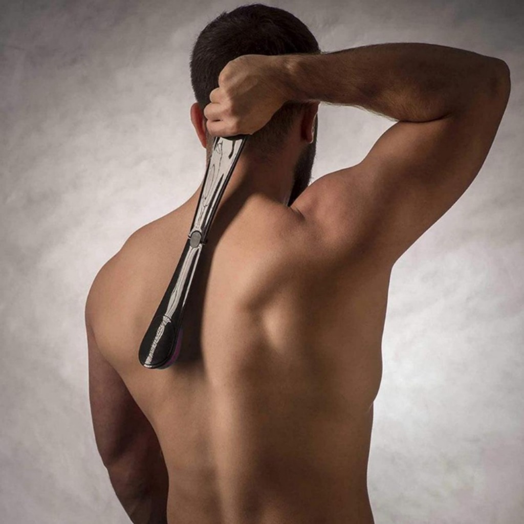 Cây Bôi Kem Lưng Gập Được – Dụng Cụ Thoa Kem Body 2 Đầu Mút Mềm Mại