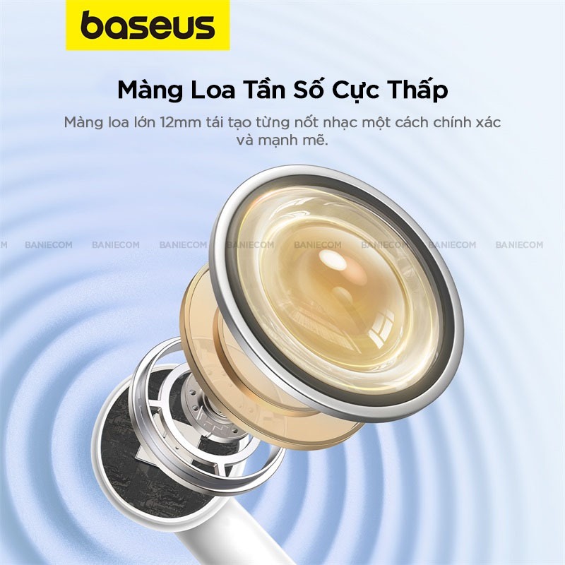 Tai nghe Bluetooth không dây BASEUS Bowie E12 TWS Thân Ngắn Pin 30 Giờ Độ Trễ 0.06s Có App GPS