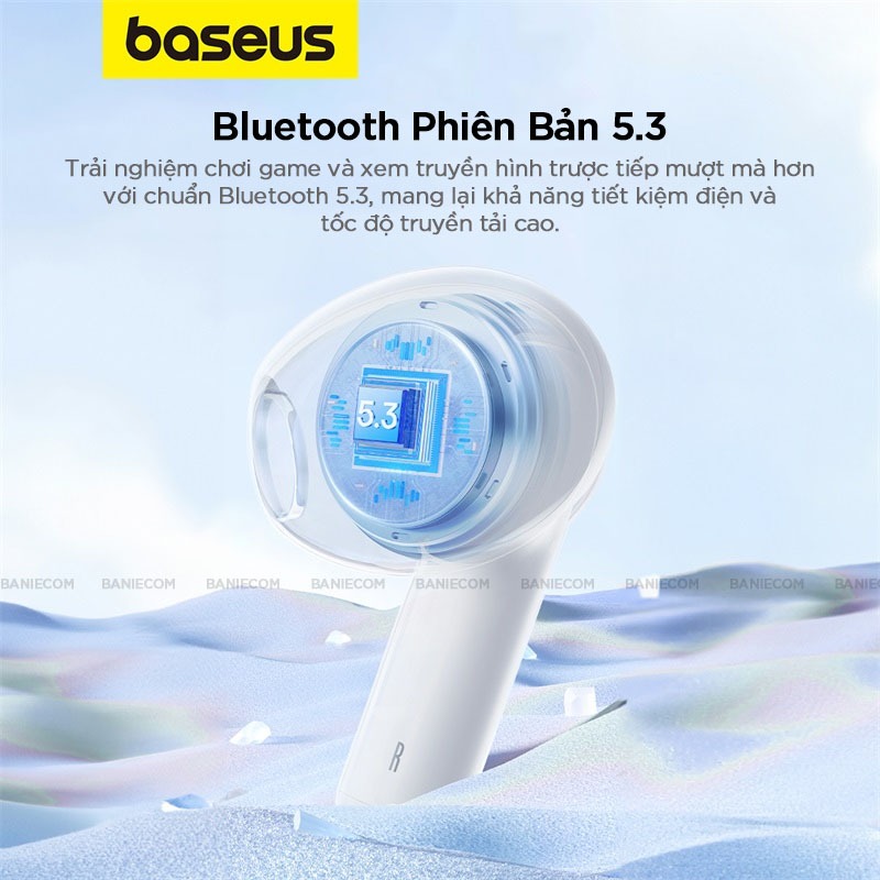 Tai nghe Bluetooth không dây BASEUS Bowie E12 TWS Thân Ngắn Pin 30 Giờ Độ Trễ 0.06s Có App GPS
