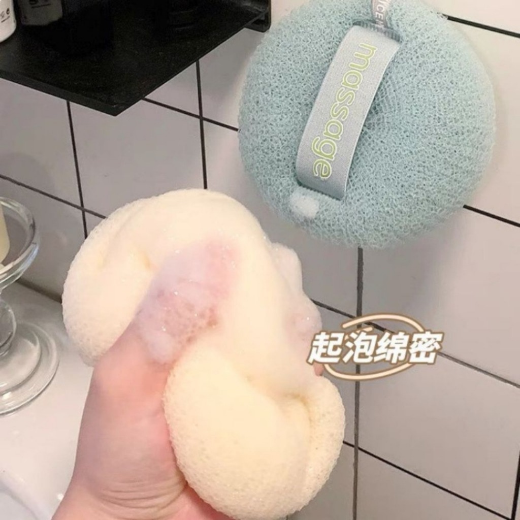 Bông Tắm Xơ Mướp Tự Nhiên – Miếng Tắm Massage Tẩy Tế Bào Chết Có Đai Tay