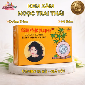 Combo 12 Hộp Kem Sâm Ngọc Trai Thái Lan Golden Korean (Kem Cô Gái Tóc Xù) Giá Sỉ Dưỡng Trắng Da