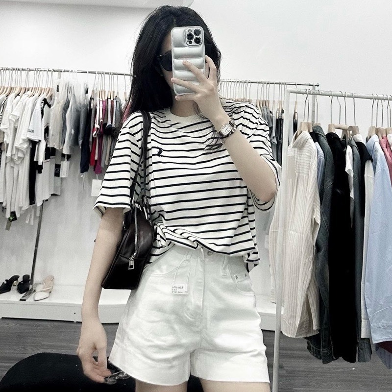 Quần short jeans mềm nữ to gấu lưng cao basic Joolate - quần sooc jean nữ cạp cao