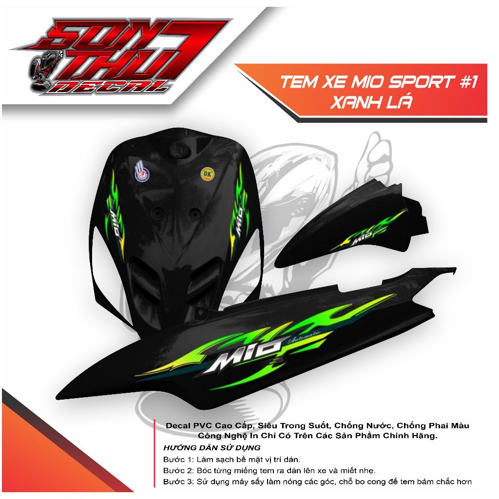 Tem xe Mio Sport #1 (CHẤT LIỆU CAO CẤP - SẮC NÉT - KHÔNG PHAI MÀU)