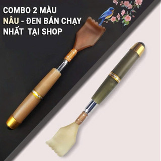 Gậy Gãi Lưng Gãi Ngứa Cao Cấp, Chống Gỉ , Rút Gọn 5 Mức, Kèm Viên Massage Từ Tính 2in1 Tiện Lợi