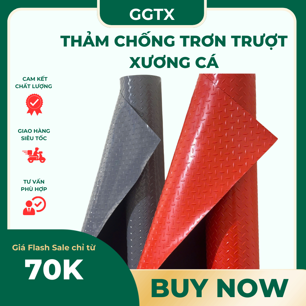Thảm nhựa Que Diêm chống trơn trượt khổ 1m2 Trải Sàn Nhà, Kho Xưởng, Dễ dàng lau chùi vệ sinh