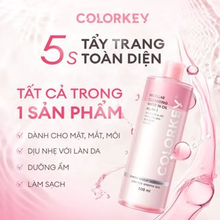 [Y364] Nước Tẩy Trang Có Dầu 2 Trong 1 COLORKEY - Không Chứa Cồn - Làm Sạch Sâu, Không Cay Mắt, Dịu Nhẹ Cho Mọi Loại Da