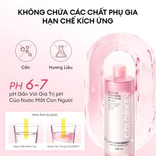 [Y364] Nước Tẩy Trang Có Dầu 2 Trong 1 COLORKEY - Không Chứa Cồn - Làm Sạch Sâu, Không Cay Mắt, Dịu Nhẹ Cho Mọi Loại Da