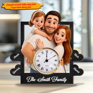 Đồng Hồ Để Bàn In Hình Theo Yêu Cầu - Quà Tặng Kỷ Niệm Cưới, Sinh Nhật Mica Pha Lê Sang Trọng