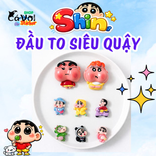 Set charm Shin đầu to siêu quậy - Charm shin đáng yêu mẫu mới