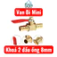 Combo 4 Cái-Van Bi Mini Đồng Khóa 2 Đầu Ống 8mm – Van Khóa Nước / Khí Nén Nối Ống Mềm 8mm