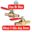 Combo 4 Cái-Van Bi Mini Đồng Khóa 2 Đầu Ống 8mm – Van Khóa Nước / Khí Nén Nối Ống Mềm 8mm