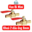 Combo 4 Cái-Van Bi Mini Đồng Khóa 2 Đầu Ống 8mm – Van Khóa Nước / Khí Nén Nối Ống Mềm 8mm
