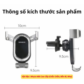 Giá đỡ điện thoại ô tô SENWERO phong cách nam tính, kẹp cửa gió điều hòa, xoay 360 độ, giữ chắc chắn