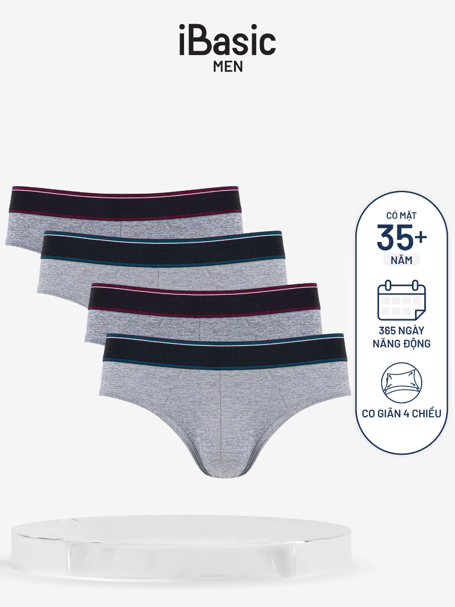 Combo 4 Quần lót nam iBasic brief tam giác thun lạnh thoáng khí PANM144 ...