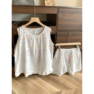 Set Đồ Ngủ Nữ Joie Trendy Phối Nơ Pastel Áo Ba Lỗ Đuôi Bèo Xinh Xắn Chất Mềm Mát [Size M-2XL]