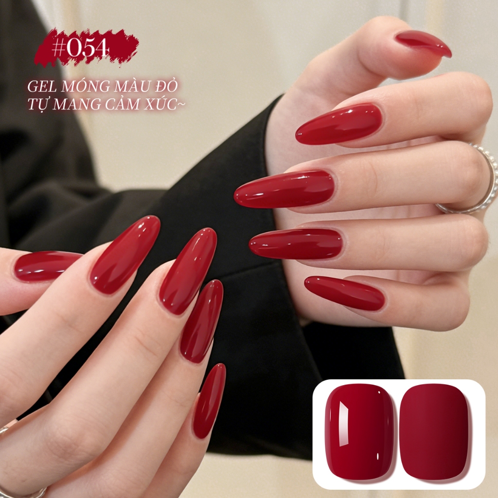 XEIJAYI 10ml - Sơn móng tay dạng gel màu đỏ cổ điển, phù hợp cho salon và mọi tông da.