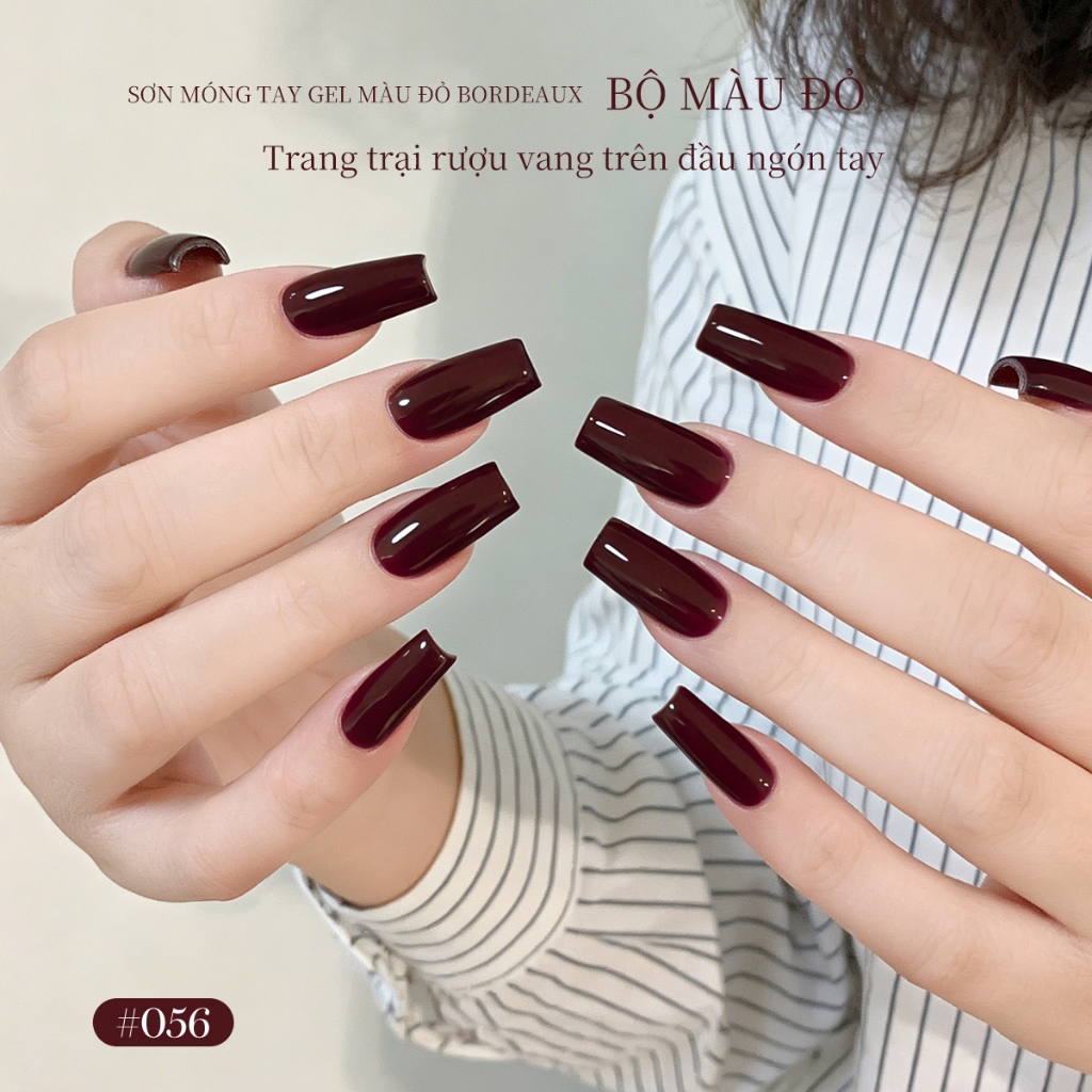 XEIJAYI 10ml - Sơn móng tay dạng gel màu đỏ Bordeaux mới, màu sắc bền lâu, thích hợp cho việc tự làm nghệ thuật vẽ móng.