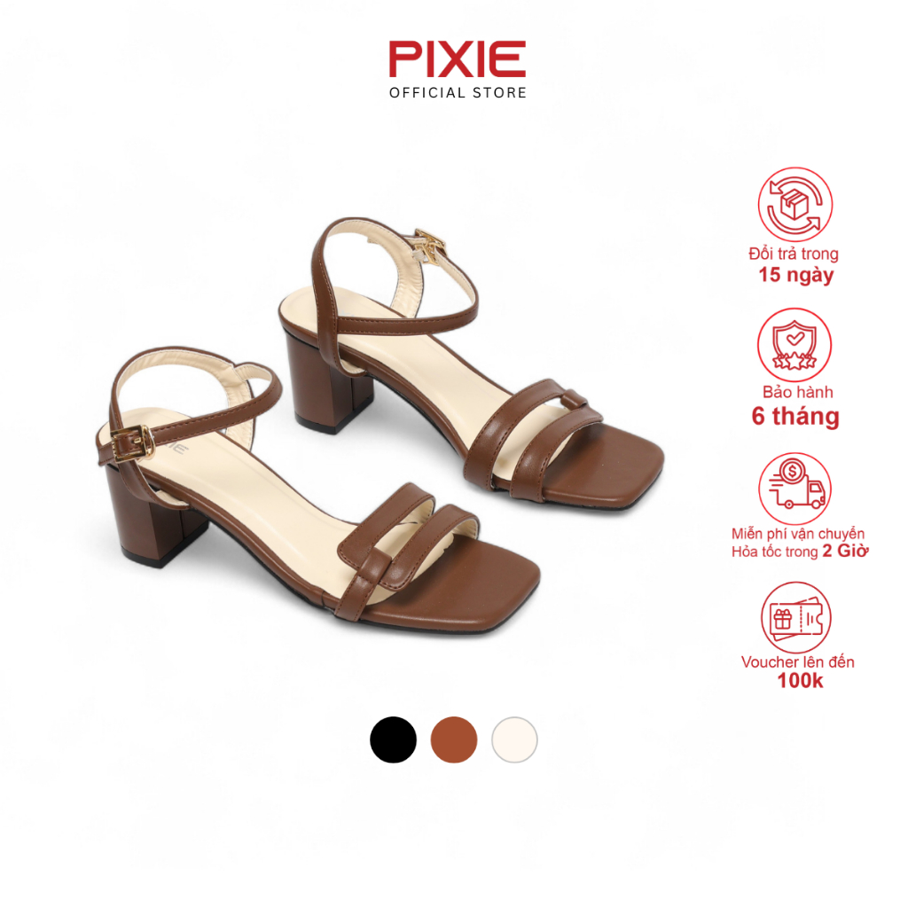 Giày Sandal Nữ Cao Gót 5cm Quai Mảnh Thờ Trang Pixie X891
