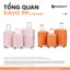 Vali Du Lịch Bamozo Ravo Size 20/24/28 Nhựa PP Cao Cấp, Khoá Kéo Chống Rạch_Ravo