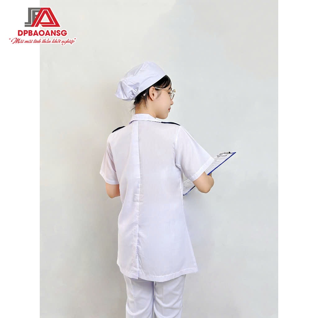 Áo Blouse Sinh Viên Có Cầu Vai Màu Xanh – Đủ Form Nam Nữ, Mặc Đi Học & Thực Tập