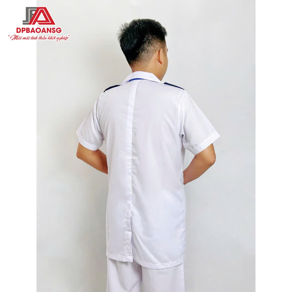 Áo Blouse Sinh Viên Có Cầu Vai Màu Xanh – Đủ Form Nam Nữ, Mặc Đi Học & Thực Tập