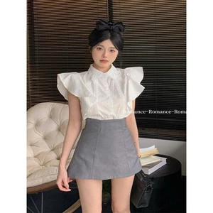 Áo sơ mi cánh tiên phối kiểu dáng Hàn Quốc phong cách tiểu thư XIMIMI SP454