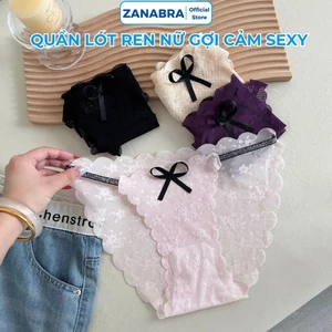 Quần lót ren nữ sexy cao cấp viền sóng thoáng mát gợi cảm, Quần chip ren đáy lót kháng khuẩn ZANABRA L1006