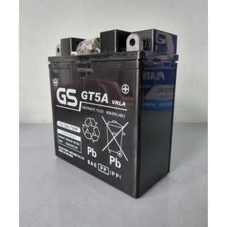 Bình ắc quy 12v  xe máy khô miễn bảo dưỡng GS GT5A | 12V - 5ah