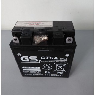 Bình ắc quy 12v  xe máy khô miễn bảo dưỡng GS GT5A | 12V - 5ah