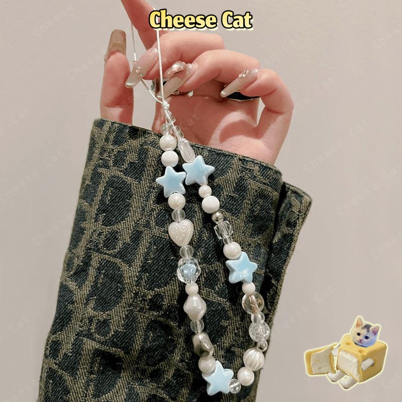 Dây buộc điện thoại sao biển mùa hè màu xanh nhạt dây chống thất lạc cho máy ảnh/CDD/chai nước/dây treo ba lô